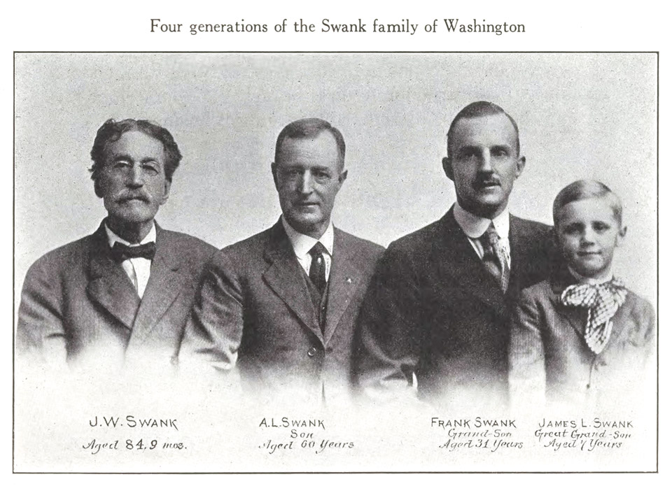 Four generations of J. W. Swank's Family.