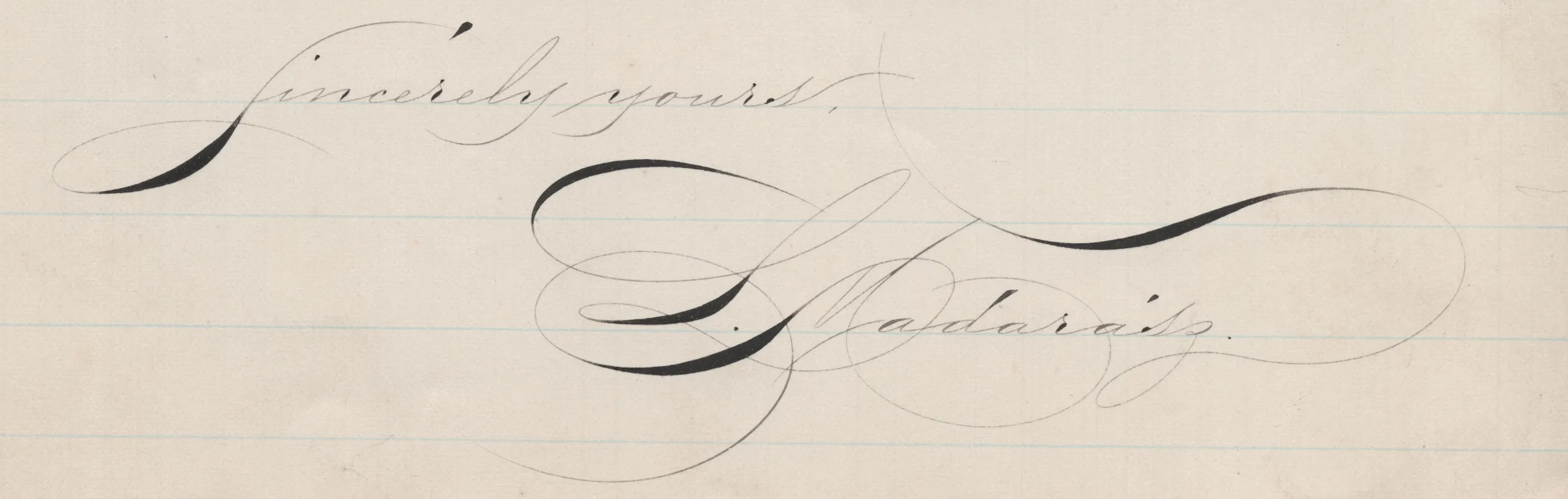 L. Madarasz Ornamental Penmanship signature